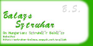 balazs sztruhar business card